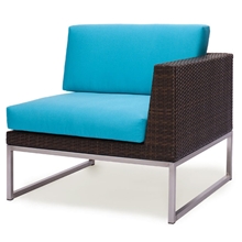 外贸厂家美雅鑫MYX12-070款不锈钢藤艺右扶手沙发藤制组合沙发