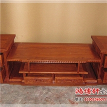 古典/仿古/红木家具100%非洲黄花梨T字组合电视柜