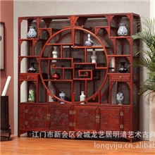 【荐】中式仿古团圆搏古架红木家具花梨木多宝阁实木家具