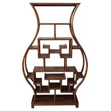 明清仿古家具实木榆木中式花瓶博古架多宝格陈列架古董架