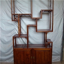 博古架多宝格实木仿古两门角花竹节博古架家具仿古
