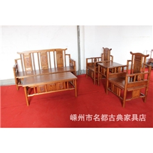 供应中式实木镂空雕花餐桌椅茶几茶桌五件套