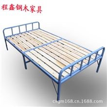 诚信钢木专业供应特价学生单人床员工宿舍铁床单层双人铁床