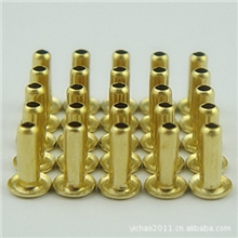 供应鸡眼铆钉铜空心铆钉GB876铆钉