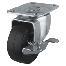 广州嘉宇供应最好的橡胶脚轮轻型实用带边刹橡胶脚轮