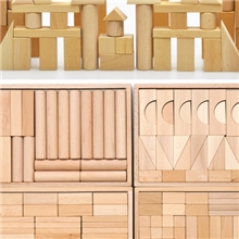 王子妈妈榉木积木大型积木180片积木