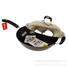 郏县炊具厂家促销真不锈铸铁炒锅无涂层无油烟更健康