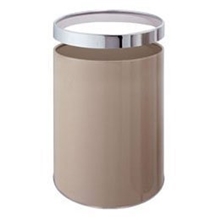 单层圆形客房垃圾桶烤漆桶房间垃圾桶黑色杏色等带钢圈