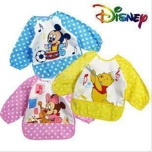 供就新款迪士尼防水反穿衣宝宝婴儿饭衣儿童韩版罩衣