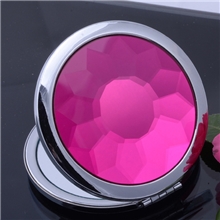 批发彩色水晶面化妆镜/网格水晶面/广告镜子/礼品镜面盖/水晶玻璃