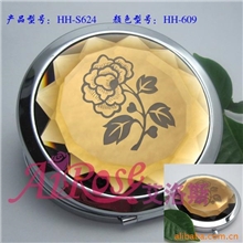 【厂家直销批发】高档水晶化妆镜/双面圆形/折叠/随身便携小镜子