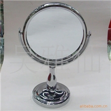圆形放大电镀高脚镜子化妆镜梳妆镜放大镜子小额批发