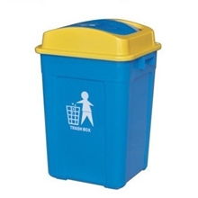 厂家直销户外家用办公楼40L旋转盖方便型垃圾桶