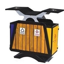 厂家直销特价供应户外环保钢木垃圾桶