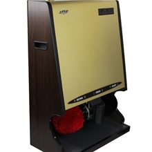 酒店大堂自动擦鞋机电动擦鞋器自动感应加手动公用钛金送鞋油