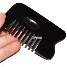 天然水牛角刮痧梳牛角梳美容梳头部头皮生发按摩梳刮痧板