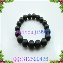天然泗滨砭石-砭石手链10mm手链厂家直销保证正品如假包赔