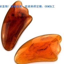 蜜蜡三角刮痧板琥珀色刮痧片源头批发美容刮痧量大从优