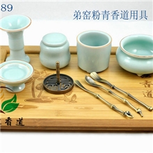 【熏香炉特价】艺霖坊厂家批发古法香道九件套龙泉青瓷弟窑