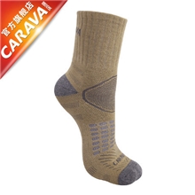 CARAVA正品男款吸湿排汗弹性加厚中腰袜子61015驴友户外装