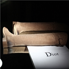 直销意大利走秀款全牛反皮时尚铆钉皮带扣低跟女式过膝长筒靴子