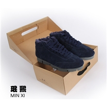 2013年冬季最新款珉熙13096纯磨砂牛皮时尚休闲保暖男棉鞋