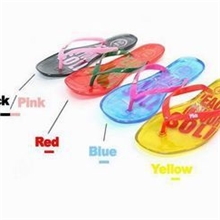 PiNkLoVE软底沙滩透明果冻水晶人字夹脚拖鞋批发