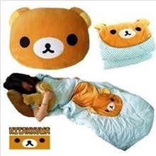 超萌轻松小熊棉质卡通空调被两用夏凉被3合一抱枕靠垫批发