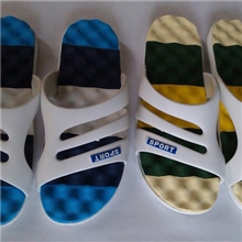 供应编号3012男EVA面PVC吹气底最时尚两层减震拖鞋