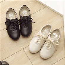 韩版新款秋季童鞋批发韩国牛筋软底休闲系带中性品牌女儿童皮鞋