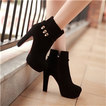 2013秋冬新品女靴欧美时尚风金属骷髅装饰超高跟气质裸靴批发