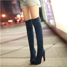 厂家批发外贸2013春秋新款韩版瘦腿高跟过膝长靴两穿弹力女靴子