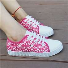 低帮夏季透气漏洞网布休闲鞋韩版女鞋学生帆布鞋系带单鞋