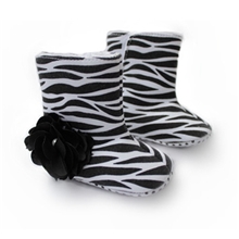 欧美最新冬天必备斑马纹款外贸婴儿学步靴宝宝学步鞋