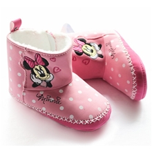欧美冬款可爱粉色米妮婴儿鞋宝宝鞋学步鞋