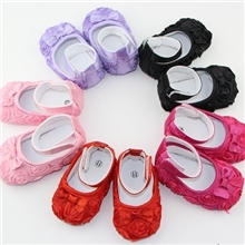 外贸婴儿鞋货源批发玫瑰花多色宝宝学步鞋女宝宝鞋0050