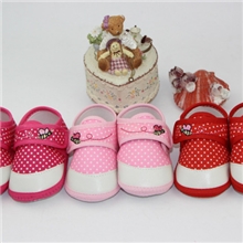 厂家直销babyshoes圆麦点棉布婴儿鞋0-1岁女宝宝鞋学步鞋0182