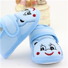 厂家直销babyshoes棉质婴儿鞋0-1岁男宝宝鞋学步鞋绣笑脸0181