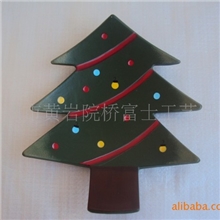 模压木质工艺品|彩绘画|创意礼品|家居摆设装饰|圣诞树盘子