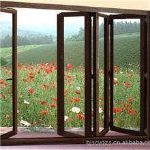 专业制作德维诺段桥铝窗户各式平开窗木纹平开窗户厂家直销