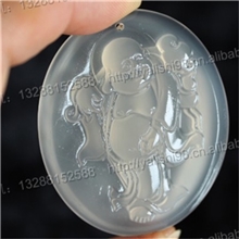 厂家大量现货批发天然白玉髓通透加大号佛公吊坠