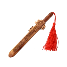 厂家供应桃木剑批发木雕吕祖神剑木质工艺品家居饰品礼品