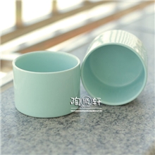 时尚浅兰色迷你花盆厂家批发多肉植物陶瓷花盆系列