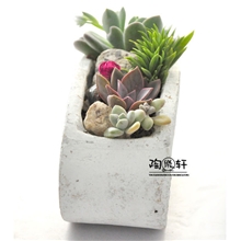 生产销售优质椭圆陶瓷花盆白色多肉艺术粗陶花盆