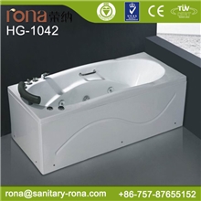 荣纳卫浴供应方形亚克力冲浪按摩浴缸裙边浴缸酒店豪华浴缸