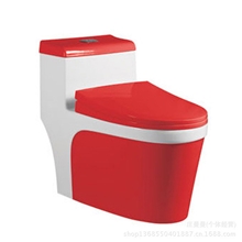 批发红白彩色马桶TO颜色座便器色釉陶瓷坐便大口厂家直销连体