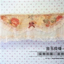 金玉良缘花布田园绣花欧式挂机空调罩挂机罩防尘罩空调罩批发