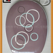 中亿洁具17寸花纸系列进口脲醛缓降马桶盖
