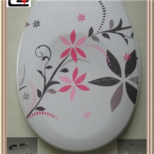 厂家供应中亿牌17寸彩色花纸系列进口脲醛缓降马桶盖