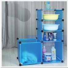浴室置物架卫生间收纳柜PP组合柜DIY魔片收纳柜儿童衣柜